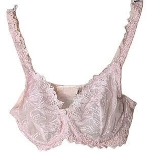 Bali Pastel Pink Lace Decorative Strap Underwire Bra 34D